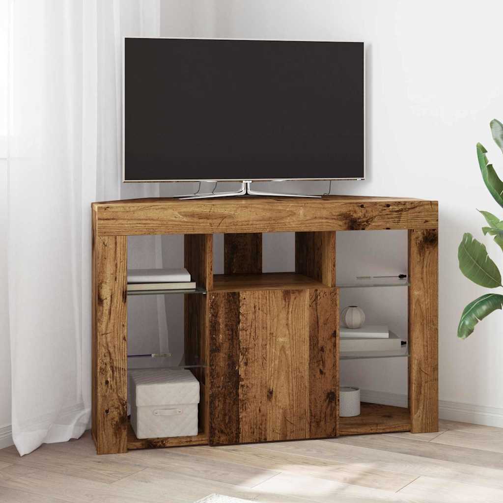 Meuble TV d'Angle LED en Bois Ancien - 100 cm-Mon Meuble TV-Bois ancien-68 cm-22