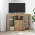 Meuble TV d'Angle LED en Bois Ancien - 100 cm-Mon Meuble TV-Chêne artisanal-68 cm-29