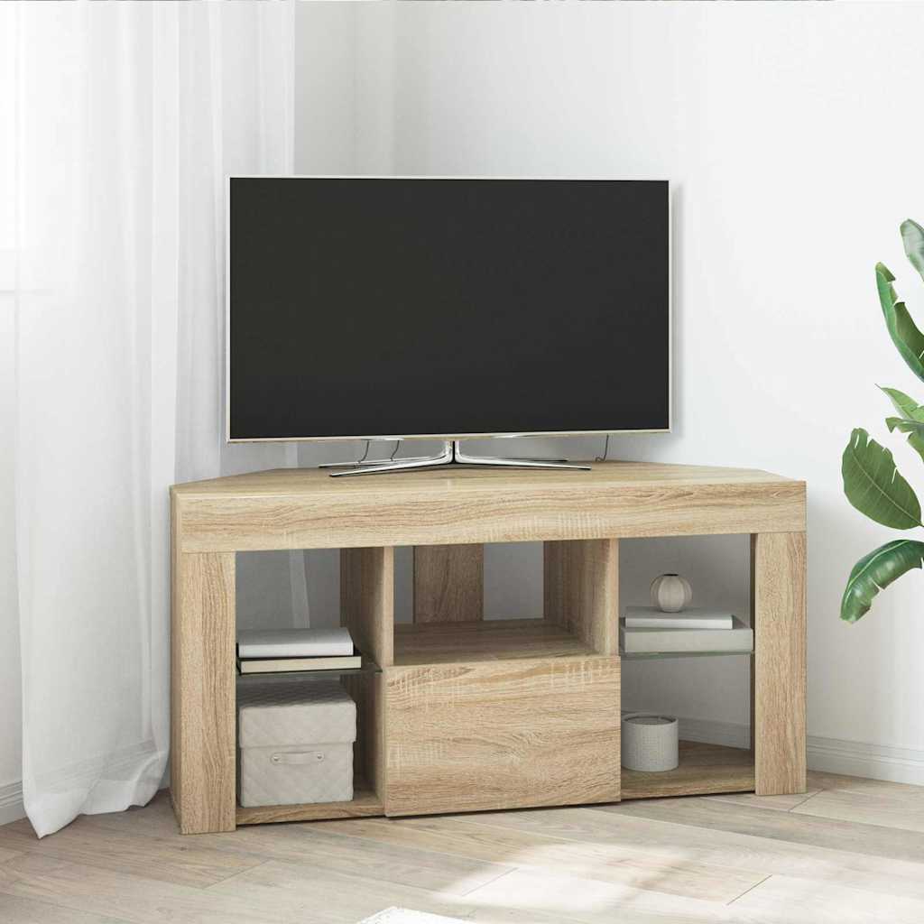 Meuble TV d'Angle LED en Bois Ancien - 100 cm-Mon Meuble TV-Chêne sonoma-50 cm-13