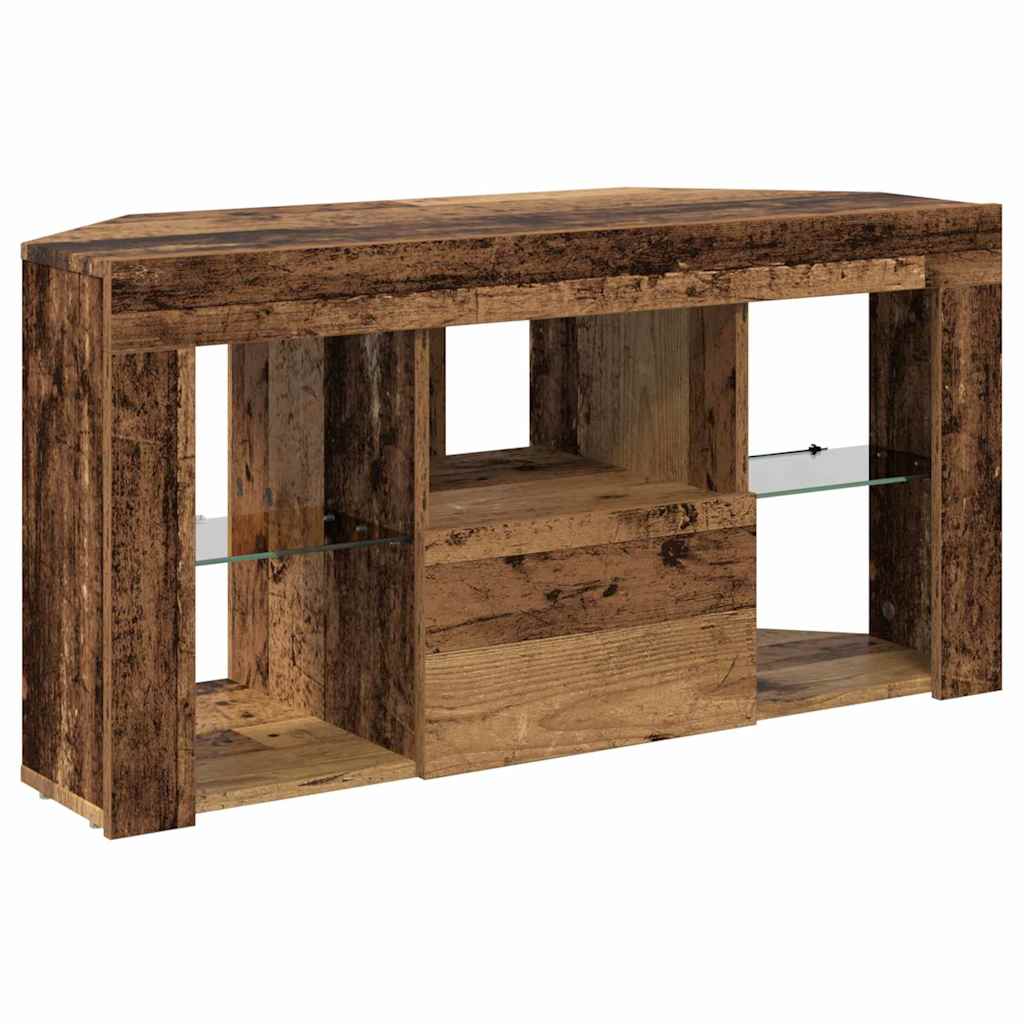 Meuble TV d'Angle LED en Bois Ancien - 100 cm-Mon Meuble TV-Chêne sonoma-68 cm-6