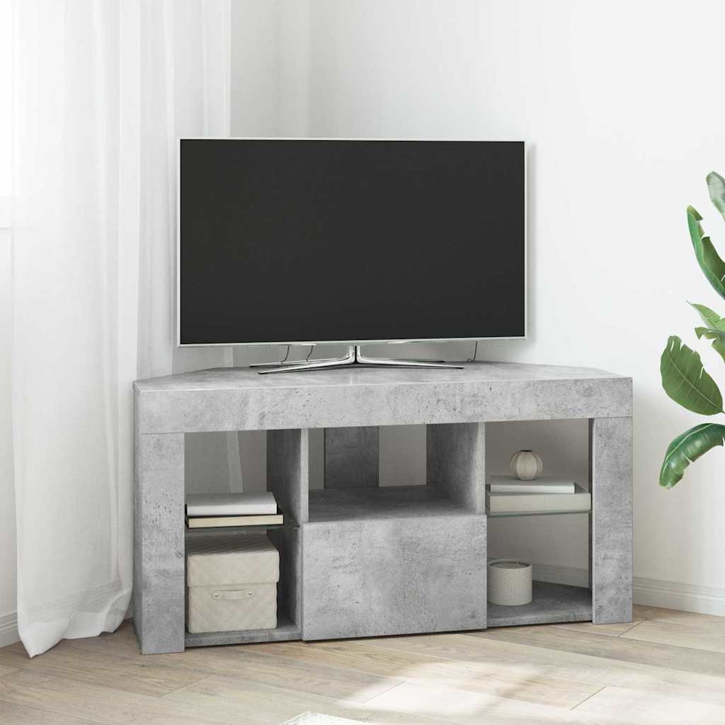 Meuble TV d'Angle LED en Bois Ancien - 100 cm-Mon Meuble TV-Gris béton-50 cm-25