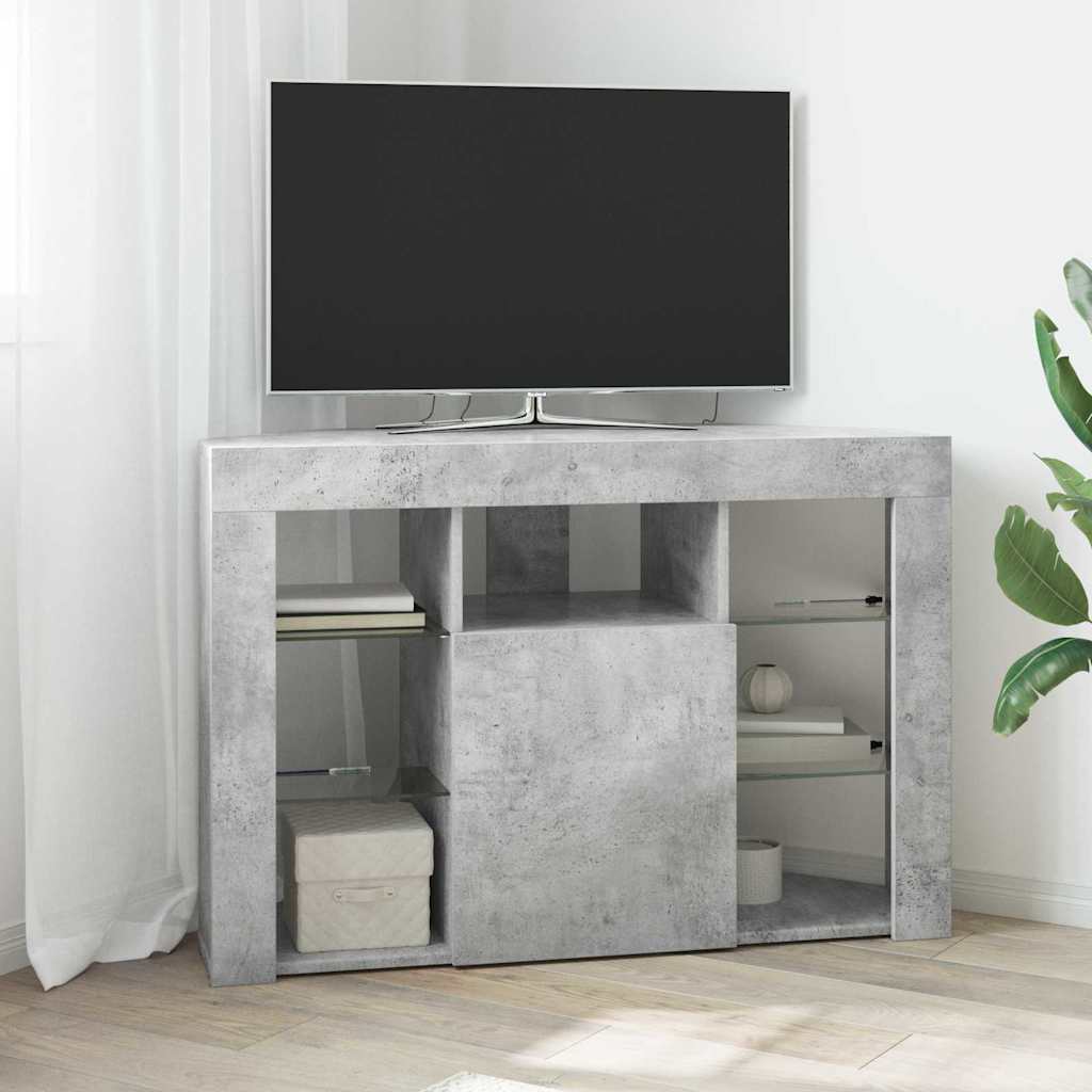 Meuble TV d'Angle LED en Bois Ancien - 100 cm-Mon Meuble TV-Gris béton-68 cm-20