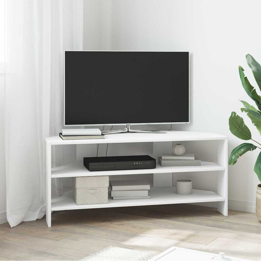 Meuble TV d'Angle Style Bois Ancien - 102 cm-Mon Meuble TV-Blanc-11