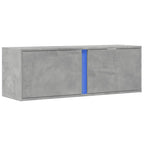 Meuble TV Design avec Lumière Effet Béton - 100 cm-Mon Meuble TV-Noir-80 cm-1-3