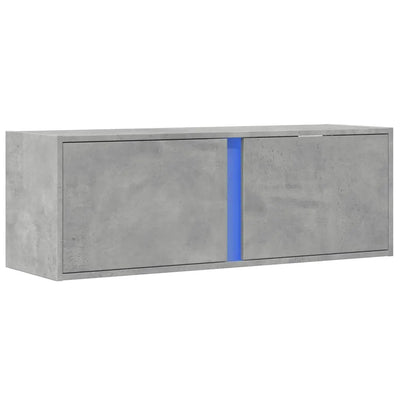 Meuble TV Design avec Lumière Effet Béton - 100 cm