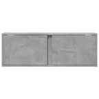 Meuble TV Design avec Lumière Effet Béton - 100 cm-Mon Meuble TV-Noir-80 cm-1-6