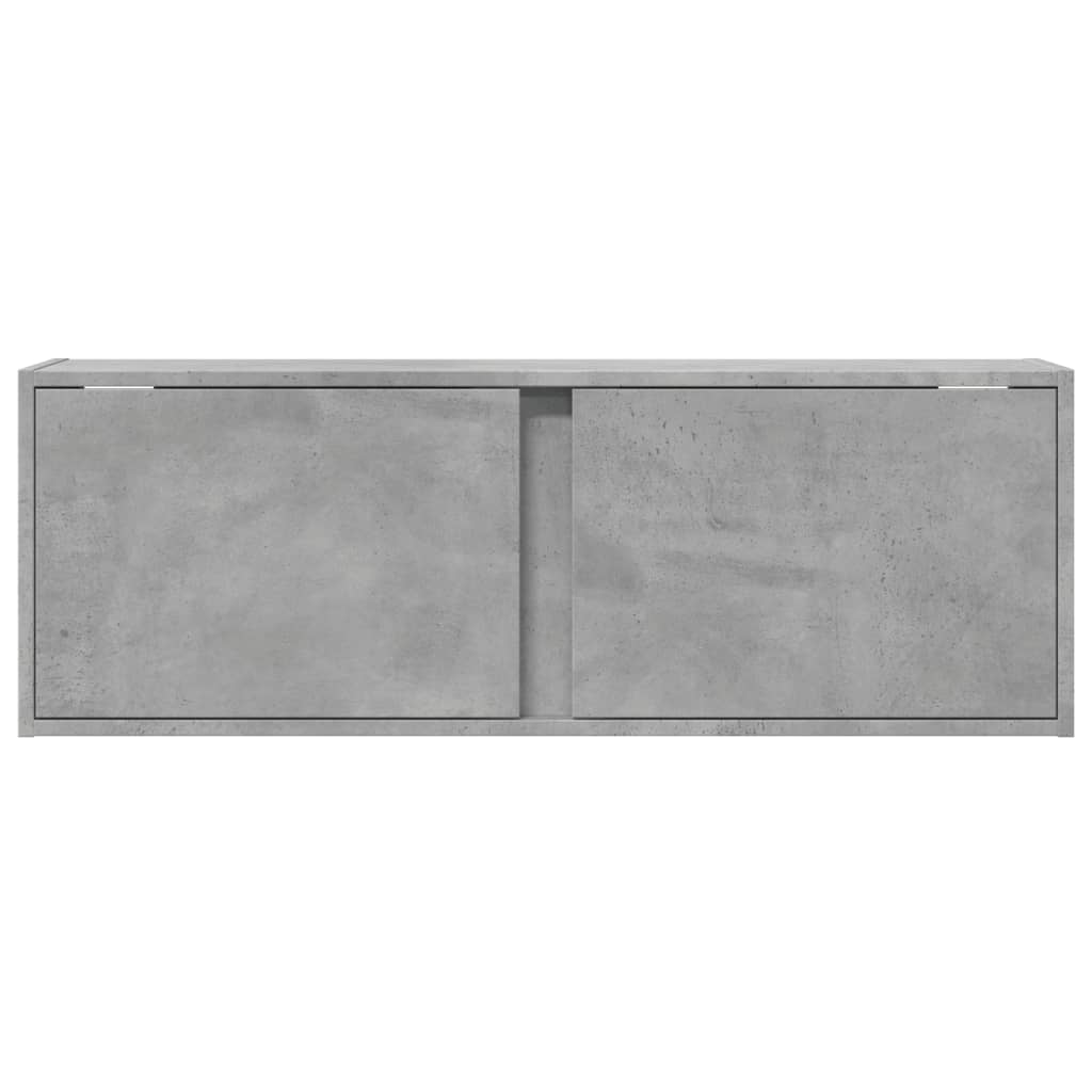 Meuble TV Design avec Lumière Effet Béton - 100 cm-Mon Meuble TV-Noir-80 cm-1-6