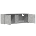 Meuble TV Design avec Lumière Effet Béton - 100 cm-Mon Meuble TV-Noir-80 cm-1-9