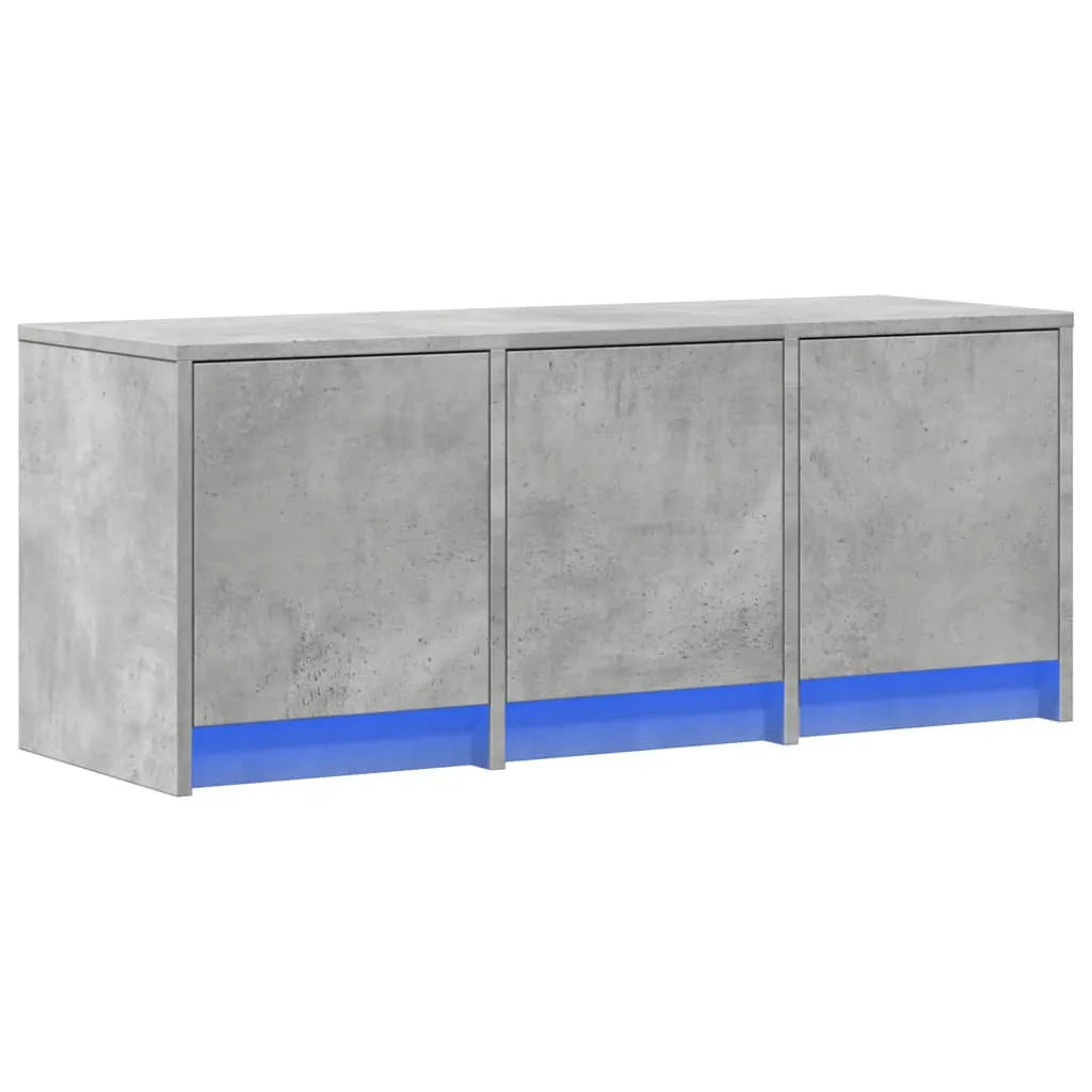 Meuble TV Design Bas Effet Béton avec LED - 97 cm-Mon Meuble TV-3