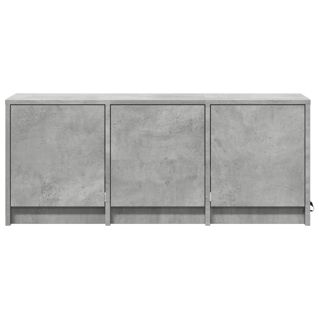 Meuble TV Design Bas Effet Béton avec LED - 97 cm-Mon Meuble TV-6
