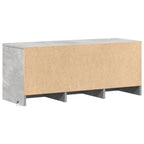 Meuble TV Design Bas Effet Béton avec LED - 97 cm-Mon Meuble TV-8