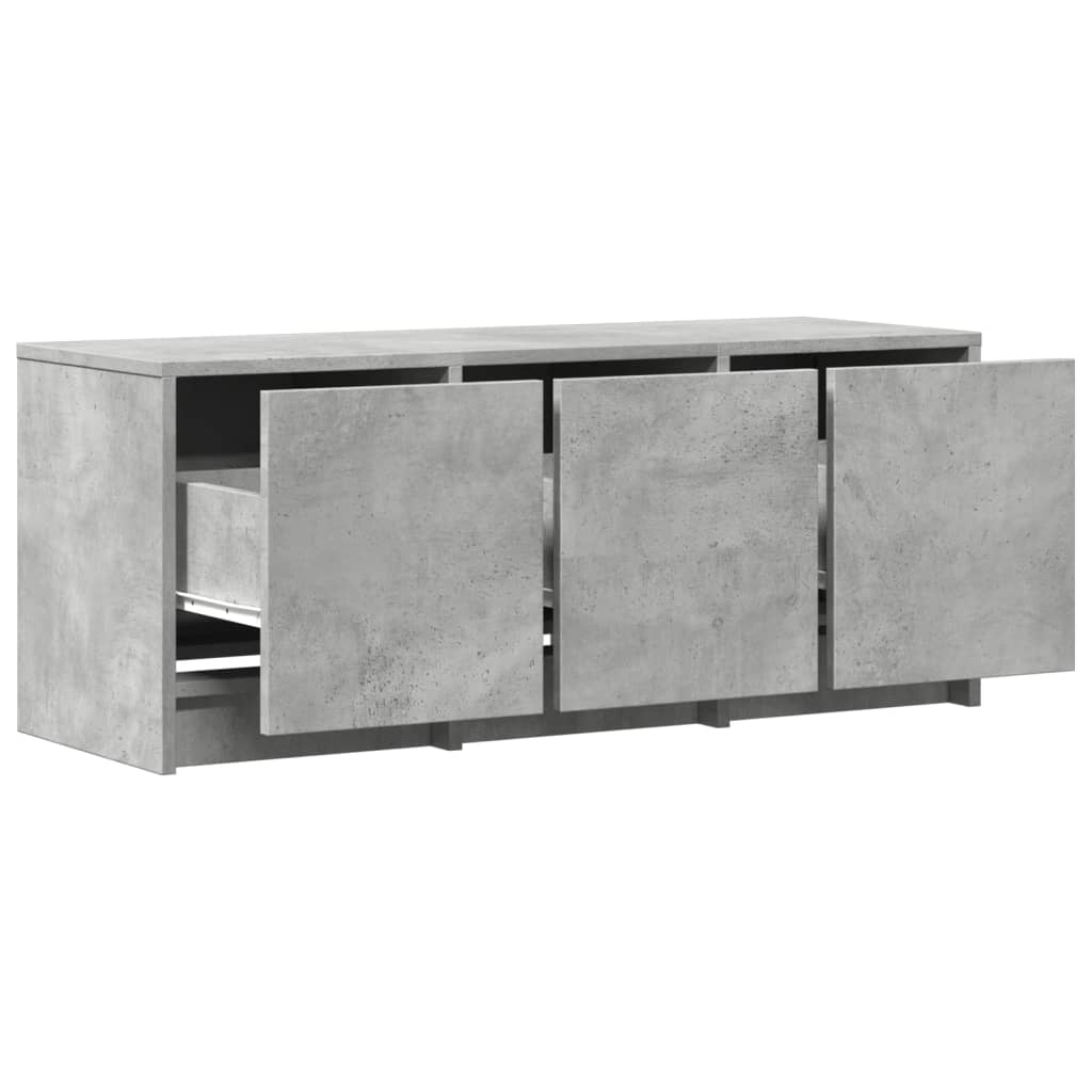 Meuble TV Design Bas Effet Béton avec LED - 97 cm-Mon Meuble TV-9