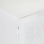 Meuble TV Design Blanc en Manguier Massif - 115 cm-Mon Meuble TV-7