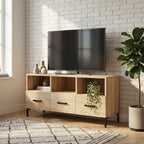 meuble-tv-design-bois-clair-effet-chene-et-metal-102-cm-decor