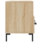 Meuble TV Design Bois Clair Effet Chêne et Métal - 102 cm-Mon Meuble TV-Chêne marron-1-7