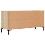 Meuble TV Design Bois Clair Effet Chêne et Métal - 102 cm-Mon Meuble TV-Chêne marron-1-8