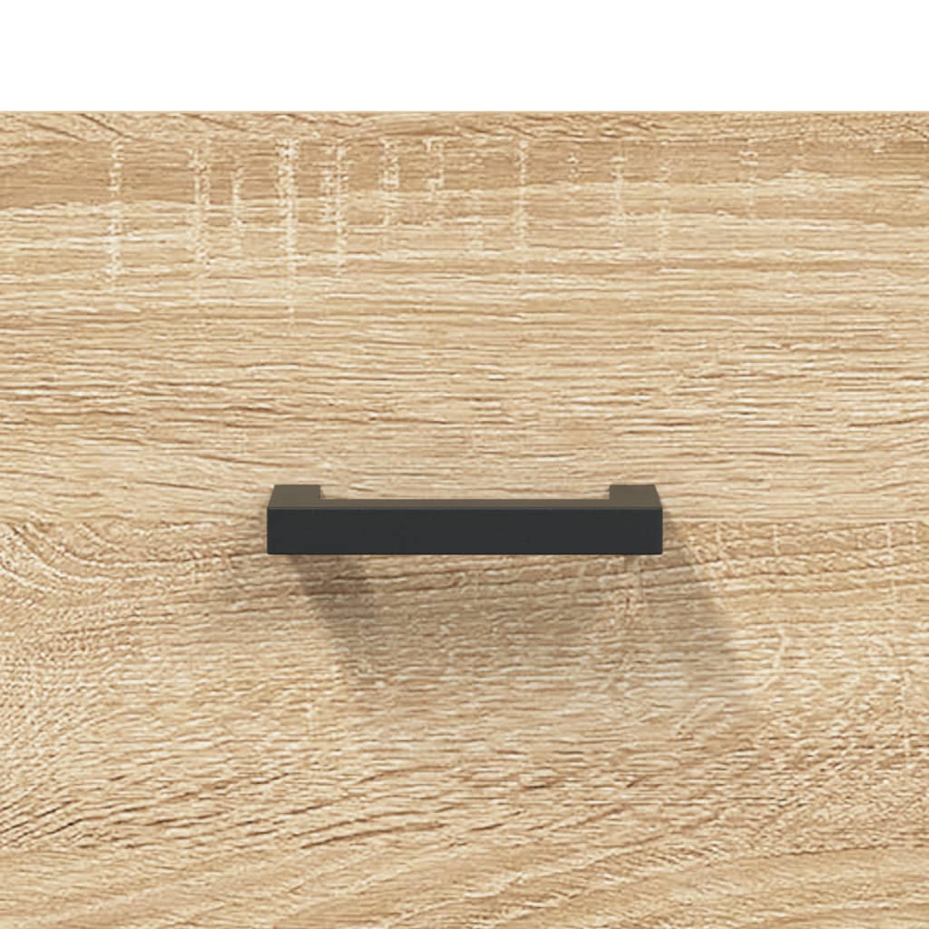 Meuble TV Design Bois Clair Effet Chêne et Métal - 102 cm-Mon Meuble TV-Chêne marron-1-9