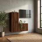 meuble-tv-design-bois-fonce-effet-chene-2-pieces-decor