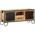 Meuble TV Design Bois Massif en Manguier - 110 cm-Mon Meuble TV-1