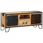 Meuble TV Design Bois Massif en Manguier - 110 cm-Mon Meuble TV-12