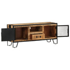 Meuble TV Design Bois Massif en Manguier - 110 cm-Mon Meuble TV-2