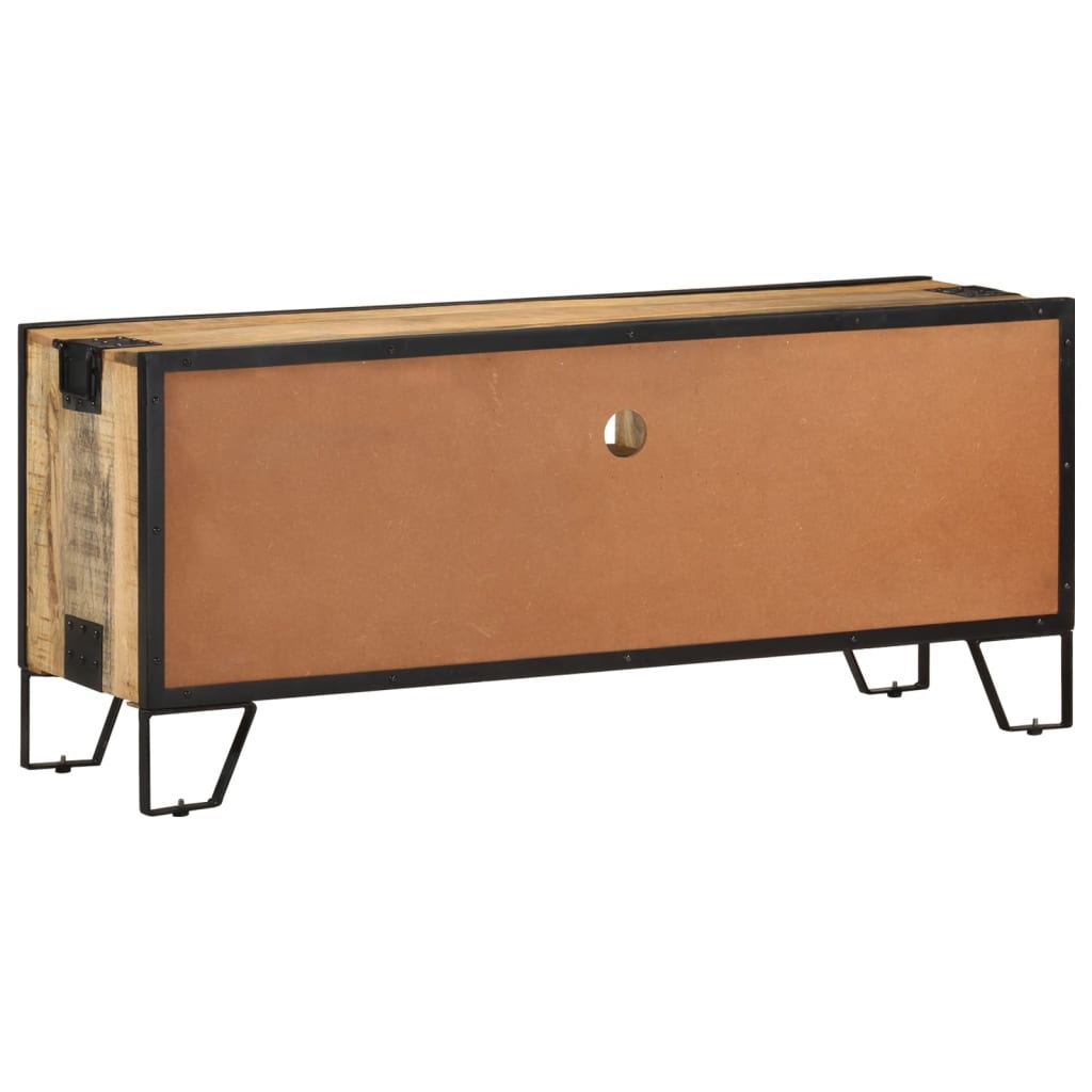 Meuble TV Design Bois Massif en Manguier - 110 cm-Mon Meuble TV-3