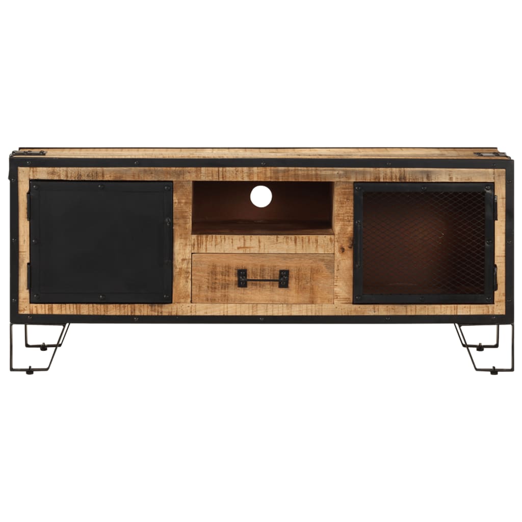 Meuble TV Design Bois Massif en Manguier - 110 cm-Mon Meuble TV-4