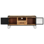 Meuble TV Design Bois Massif en Manguier - 110 cm-Mon Meuble TV-5