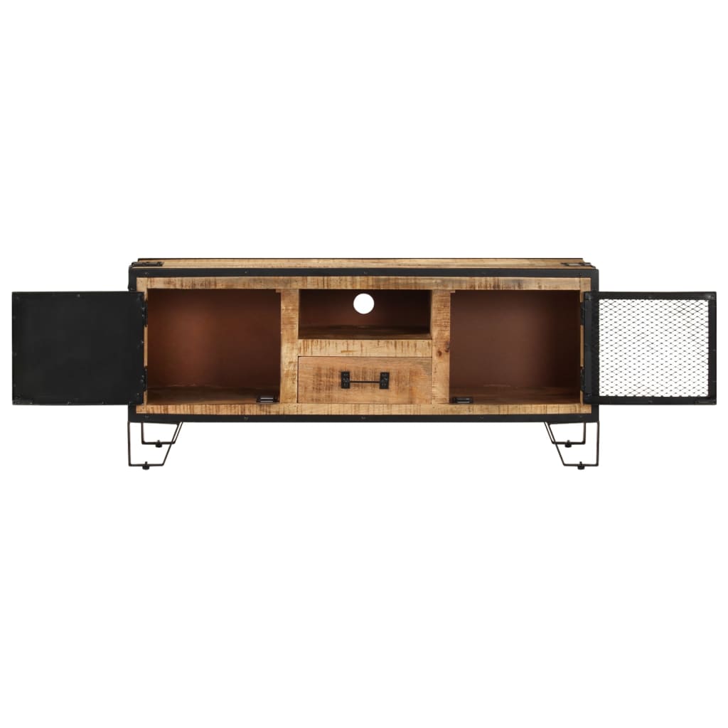 Meuble TV Design Bois Massif en Manguier - 110 cm-Mon Meuble TV-5