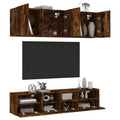Meuble TV Design Brun Effet Chêne Fumé - 5 Pièces-Mon Meuble TV-Chêne fumé-1-1