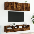 Meuble TV Design Brun Effet Chêne Fumé - 5 Pièces-Mon Meuble TV-Chêne sonoma-1-3