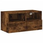Meuble TV Design Brun Effet Chêne Fumé - 5 Pièces-Mon Meuble TV-Chêne sonoma-1-8