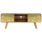 Meuble TV Design Contemporain en Manguier Massif - 120 cm-Mon Meuble TV-3