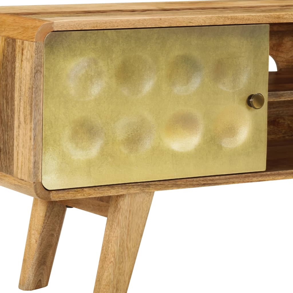 Meuble TV Design Contemporain en Manguier Massif - 120 cm-Mon Meuble TV-5