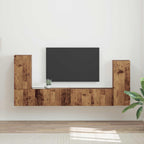 Meuble TV Design Effet Chêne Artisanal - 4 Pièces-Mon Meuble TV-Bois ancien-19