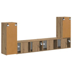 Meuble TV Design Effet Chêne Artisanal - 4 Pièces-Mon Meuble TV-chêne artisanal-10