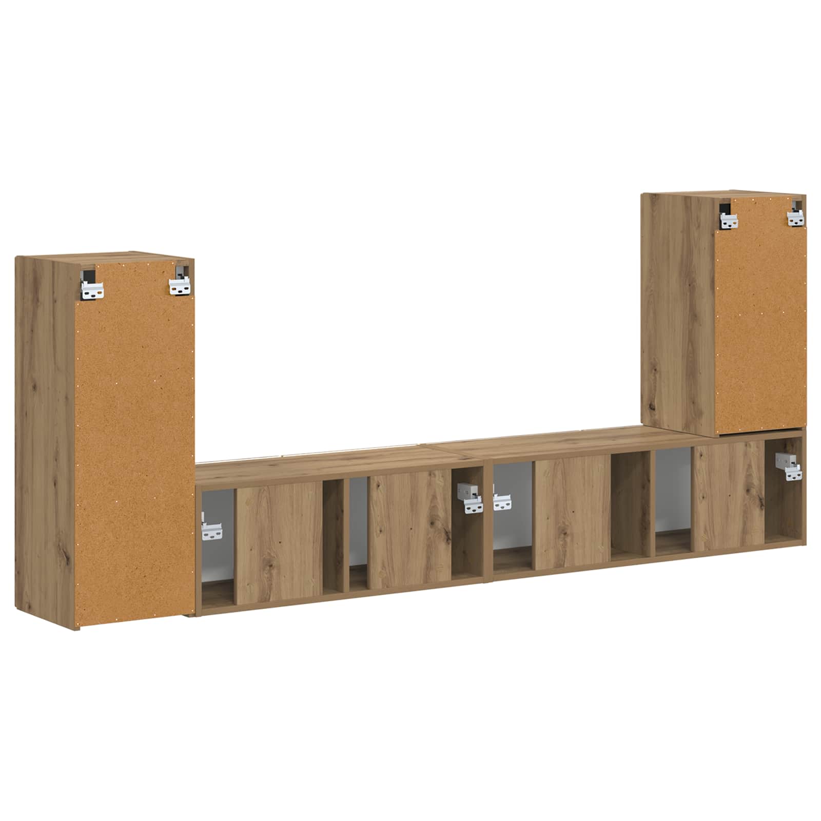 Meuble TV Design Effet Chêne Artisanal - 4 Pièces-Mon Meuble TV-chêne artisanal-10