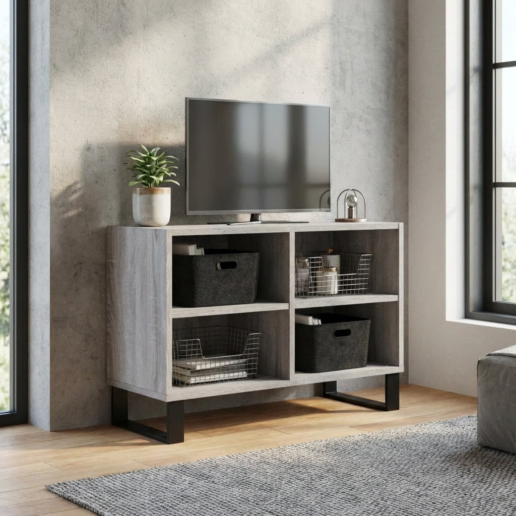 meuble-tv-design-effet-sonoma-gris-et-metal-70-cm-decor