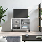Meuble TV Design Effet Sonoma Gris et Métal - 70 cm-Mon Meuble TV-Blanc-12