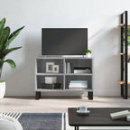 Meuble TV Design Effet Sonoma Gris et Métal - 70 cm-Mon Meuble TV-Sonoma gris-2