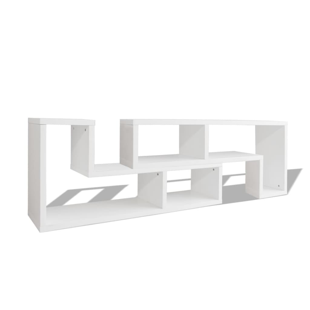 Meuble TV Design en Bois Blanc - 120 cm-Mon Meuble TV-Blanc-1