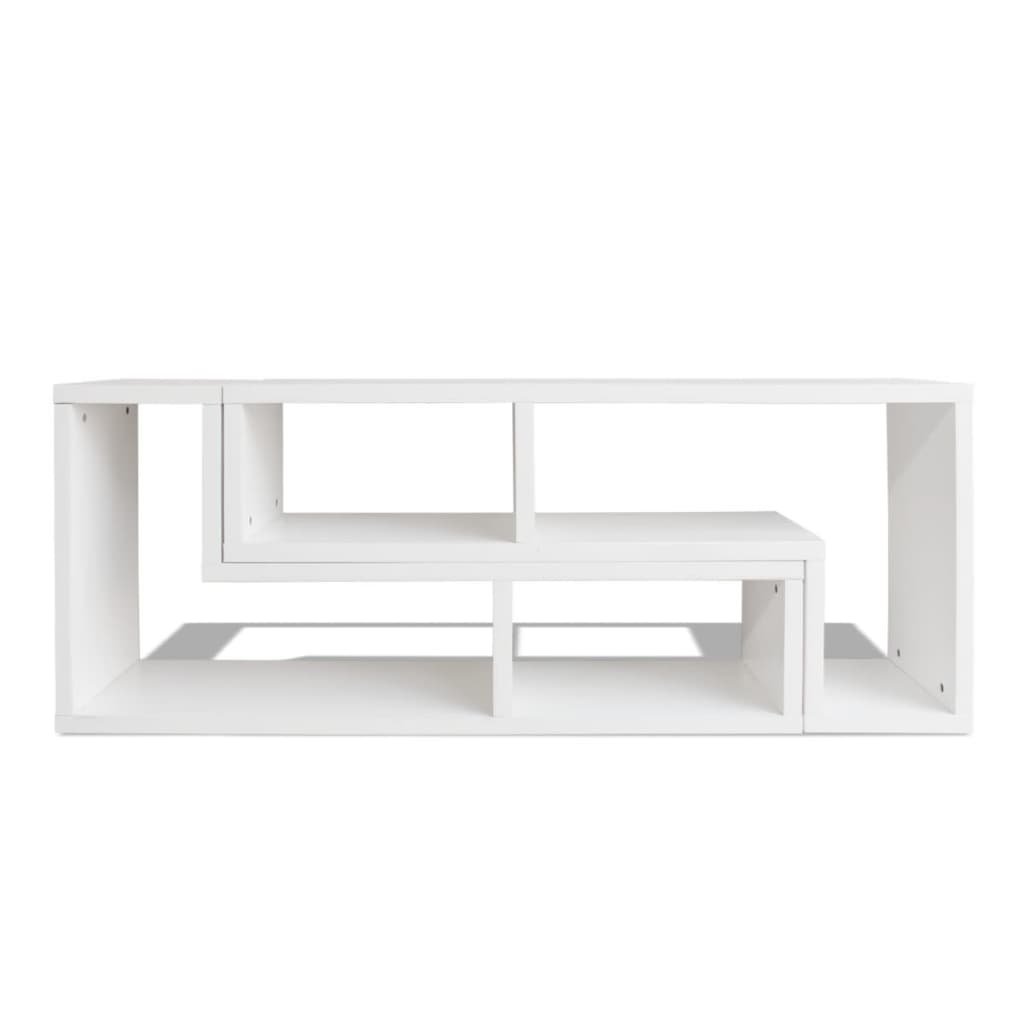 Meuble TV Design en Bois Blanc - 120 cm-Mon Meuble TV-Blanc-4