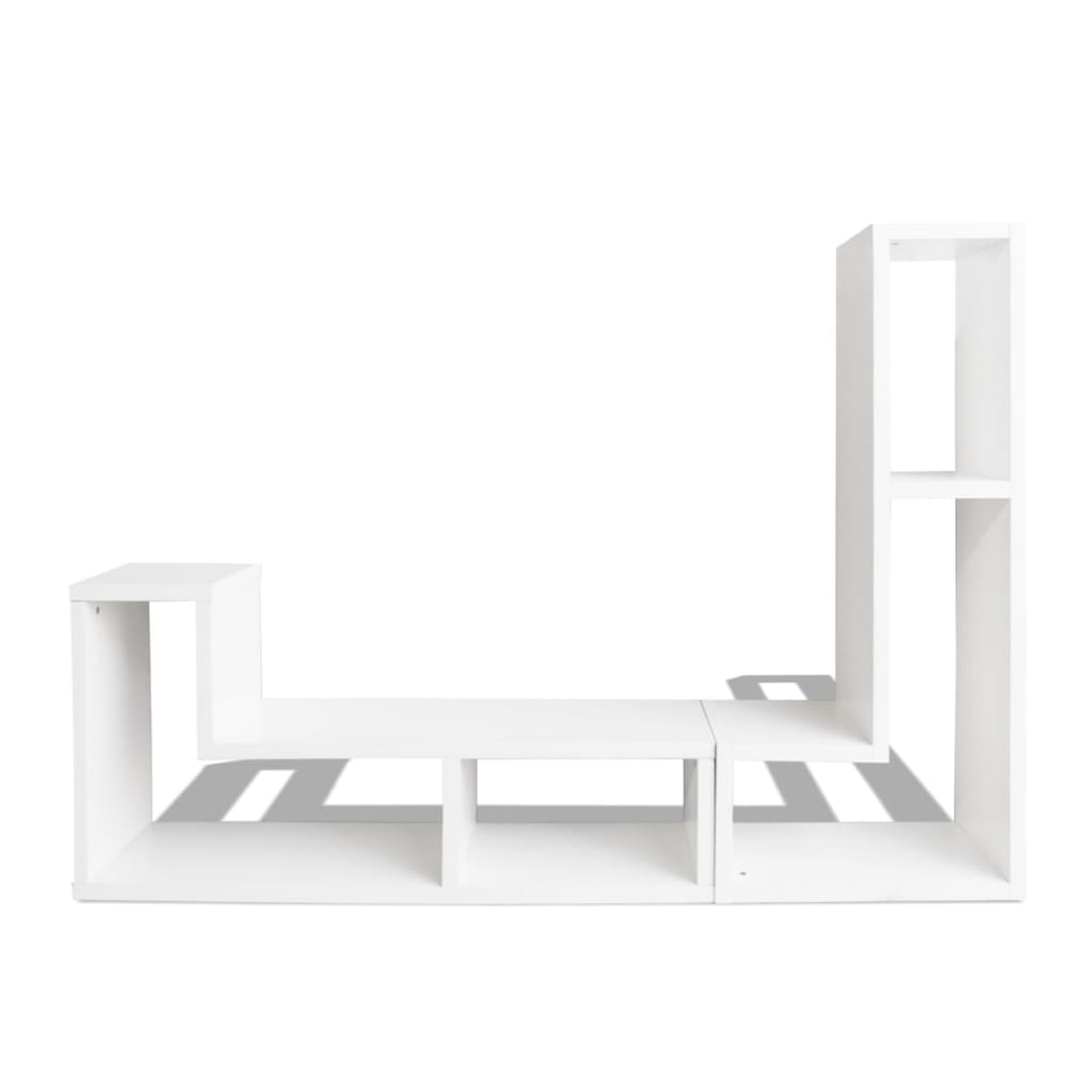Meuble TV Design en Bois Blanc - 120 cm-Mon Meuble TV-Blanc-6