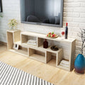 Meuble TV Design en Bois Blanc - 120 cm-Mon Meuble TV-Marron-8