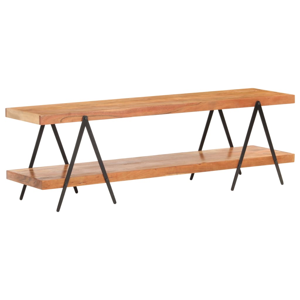 Meuble TV Design en Bois d'Acacia et Métal - 160 cm-Mon Meuble TV-Bois d'acacia massif-6