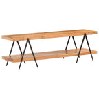 Meuble TV Design en Bois d'Acacia et Métal - 160 cm-Mon Meuble TV-Bois d'acacia massif-8