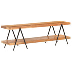 Meuble TV Design en Bois d'Acacia et Métal - 160 cm-Mon Meuble TV-Bois d'acacia massif-9