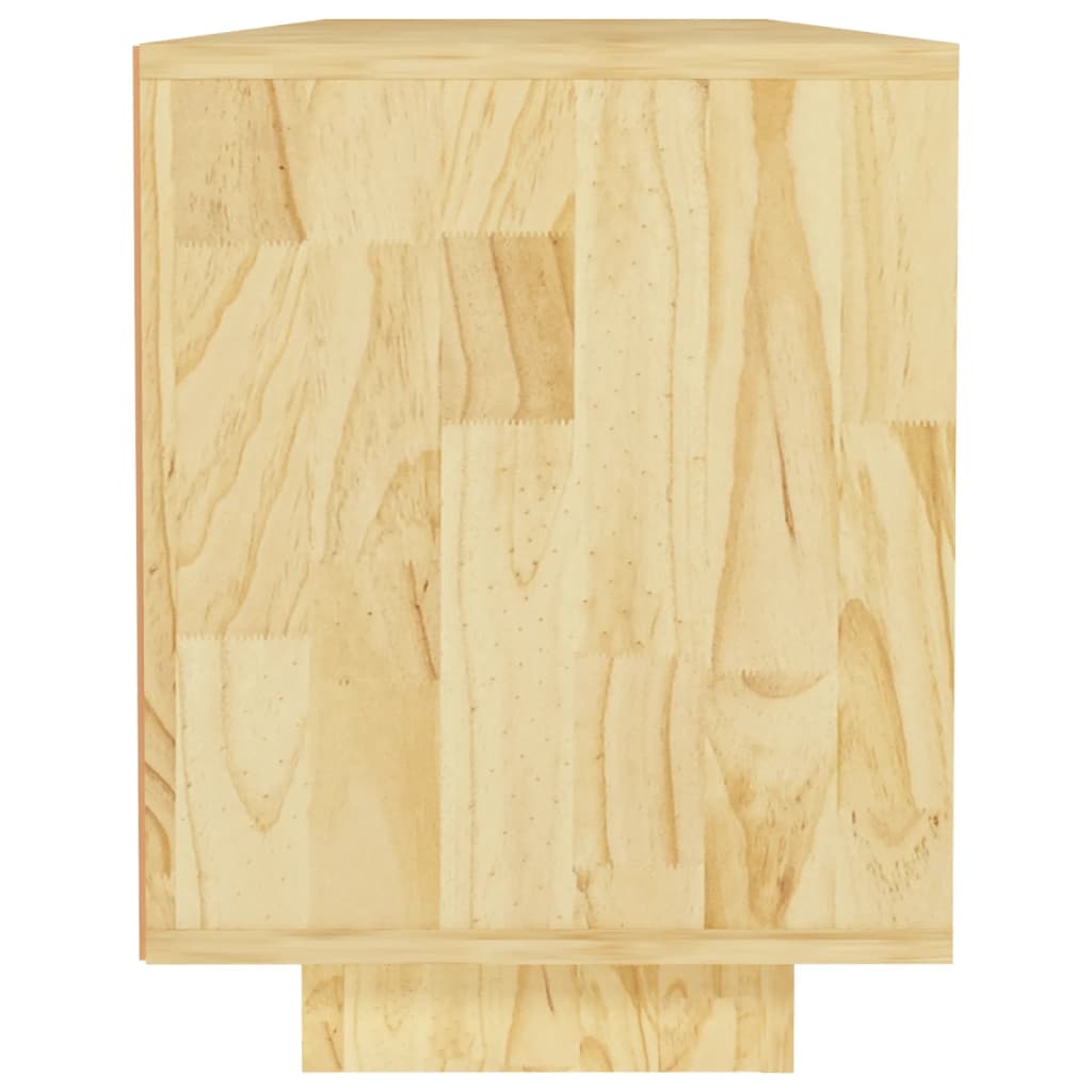 Meuble TV Design en Bois de Pin Massif - 110 cm-Mon Meuble TV-Naturel-6