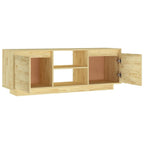 Meuble TV Design en Bois de Pin Massif - 110 cm-Mon Meuble TV-Naturel-7