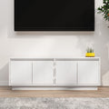 Meuble TV Design en Bois Massif - 110 cm-Mon Meuble TV-Blanc-1-10